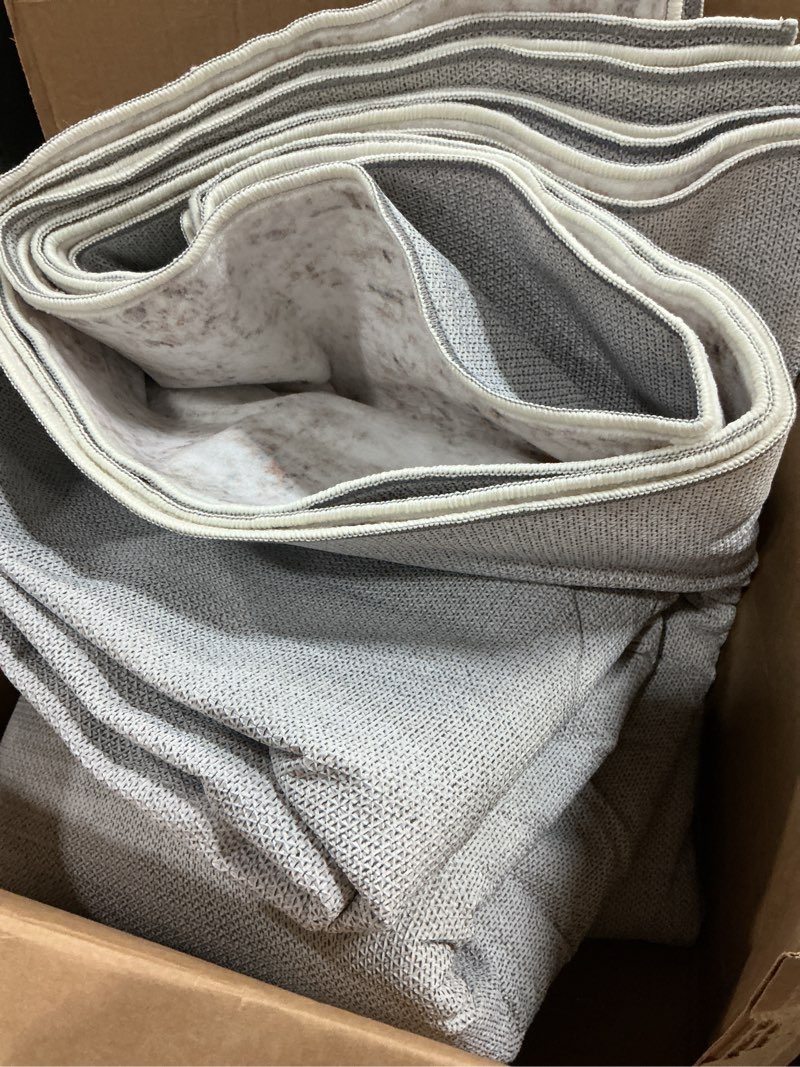 Condition photo showing As Is for soalmost 5x8 area rugs beige low pile indoor washable trendy faded style rugs for bedroom living room dining room foldable non-slip thin print home office mat beige 5' x 8' (rectangular)