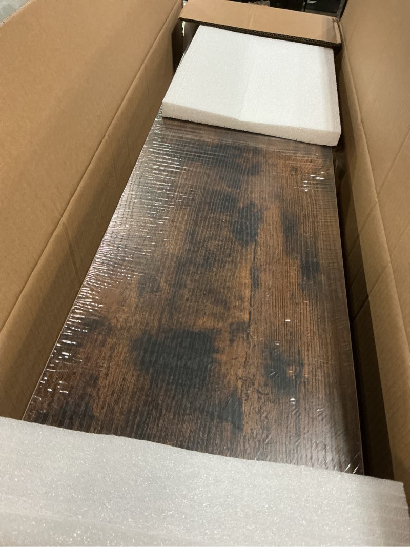Condition photo showing Good Condition for bayka floating shelves, 36 inches long wall mounted rustic wood shelves for bathroom, bedroom, living room, kitchen, office, hanging shelf for books/storage/decor(rustic brown,set of 2) b. rustic brown - americana farmhouse style 36inches