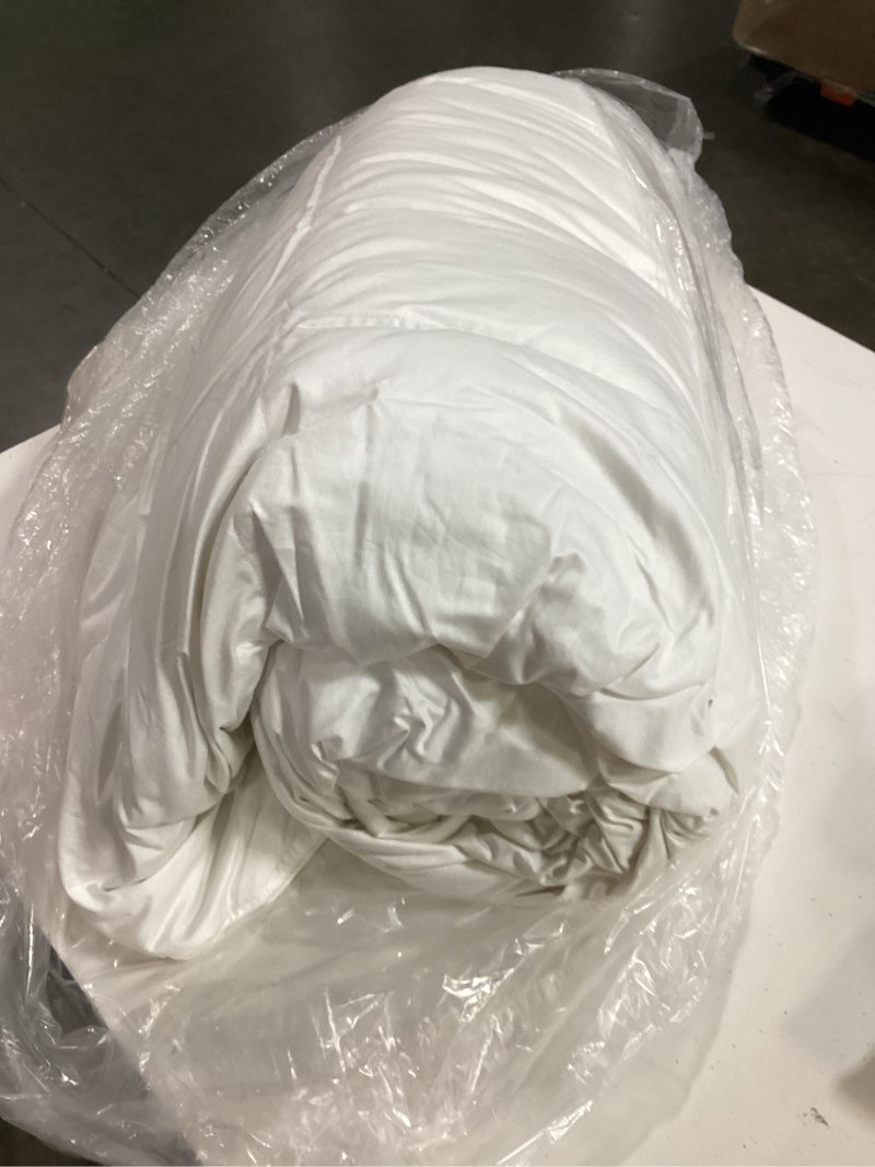 Condition photo showing As Is for premium down comforter, king/cal king, down