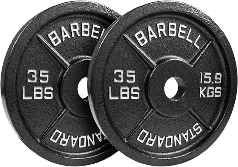 Flash Cast Iron Olympic Weight Plate pair of 2, 35lbs