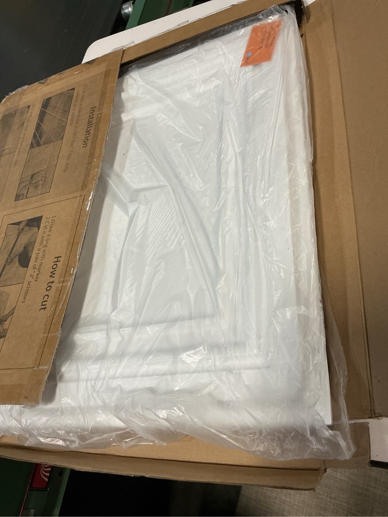 Condition photo showing As Is for Art3d PVC Ceiling Tiles, 2'x2' Plastic Sheet in White (12-Pack)