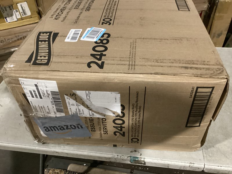 Condition photo showing Good Condition for genuine joe kitchen paper towels,11" x 4.5", 2-ply, 170 sheets/roll, 30 count 170 count (pack of 30)