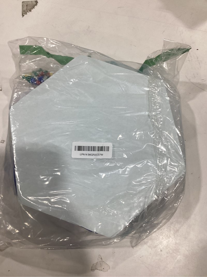 Condition photo showing Good Condition for 12" Large Bulletin Board with 30 Push Pins, Pack of 8 Hexagon Felt Pin Board Notice Boards for Home Office Kitchen, Felt Wall Tiles for Photos Memos (Dark Blue)