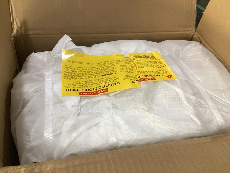 Condition photo showing As Is for N&V Large Crescent Bean Bag Chair, Adult Size Bean Bag Sack, Foam Filling, Soft Premium Corduroy Bean Bag for Living Room Bedroom Dorm and Office (Ivory)