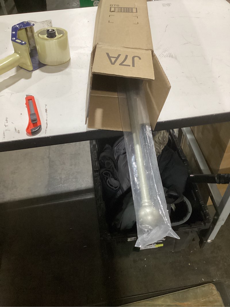 Condition photo showing Good Condition for Kenney KN71609 Chelsea Ball End Standard Decorative Window Curtain Rod, 48-86" Adjustable Length, Brushed Nickel Finish, 5/8" Diameter Steel Tube 1-Pack 48-86" Brushed Nickel