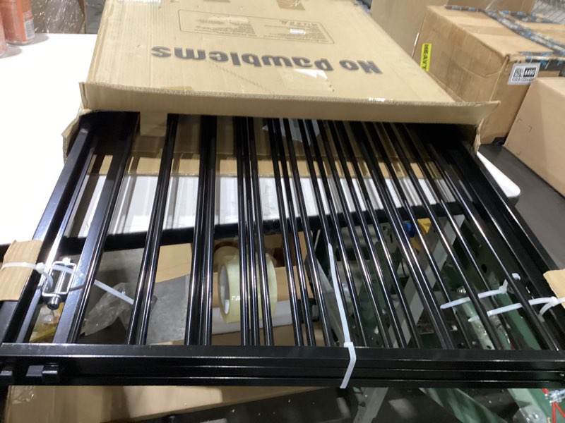 Condition photo showing Good Condition for TEDEUM Metal Freestanding Dog Gates,Indoor&Outdoor Pet Fences for Puppy Dogs,Extra Wide Freestanding Dog Gate for Doorways,House,Stairs,Porch,Deck,Yard(4 Panels 24''H×93''W) White, Need Assembly White-24''h 4 Panels