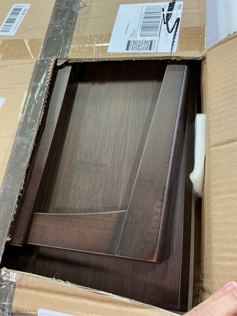 Condition photo showing Good Condition for jikugo bamboo folding coffee table no assembly required japanese floor table for bedroom living room, walnut, 26 x 15.8 x 11.8 inches chestnut large