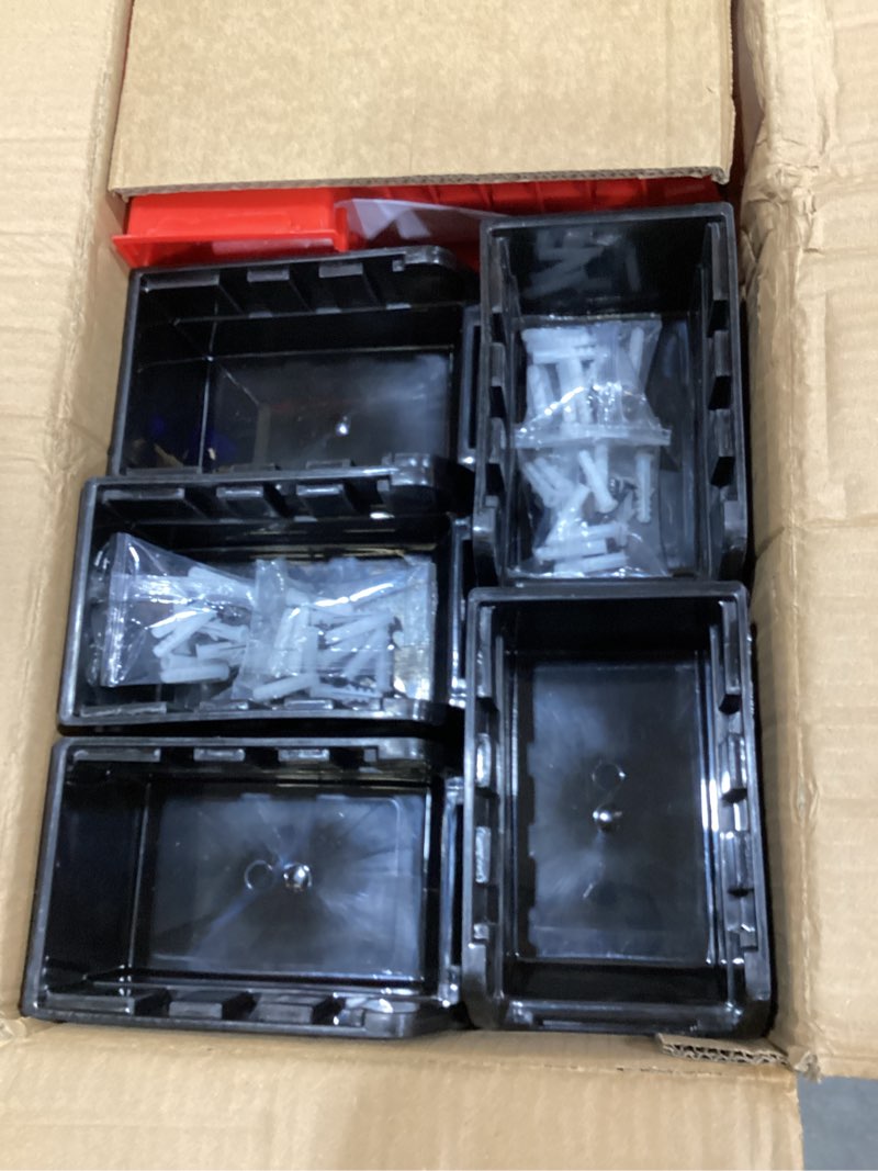Condition photo showing Good Condition for vevor 48-bin wall mounted storage bins parts rack organizer garage shop tool organizer for screws, nuts, bolts, nails, beads, and small hardware parts, with wall panels 48-bins