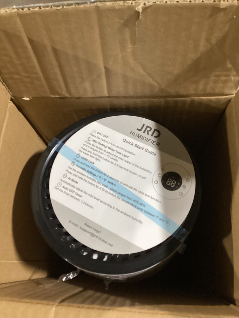 Condition photo showing Good Condition for JRD 8L/ 2.1Gal Humidifier Large Room, Ultrasonic Cool Mist for Bedroom, Quiet Humidifier with Remote Control, 10 Mist Modes, 24H Timer, 40H Run, AI Mode, Night Light for Home Office Baby Pets-White L-8L White