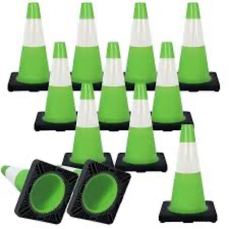 Traffic Safety Cone 18 Inches, with Reflex Collars of Parking Lots, Lane Road Traffic Control Constr