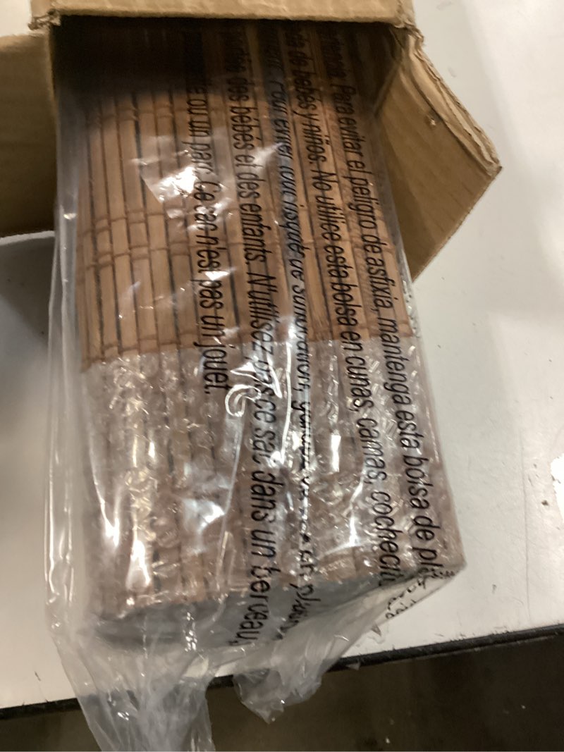 Condition photo showing Good Condition for LazBlinds No Tools No Drill Cordless Bamboo Roman Shades, Light Filtering Window Treatment, Roll Up Bamboo Blinds for Windows 24'' W x 48'' H, Ceylon Light Russet Light Filtering-ceylon Light Russet 24" W x 48" H