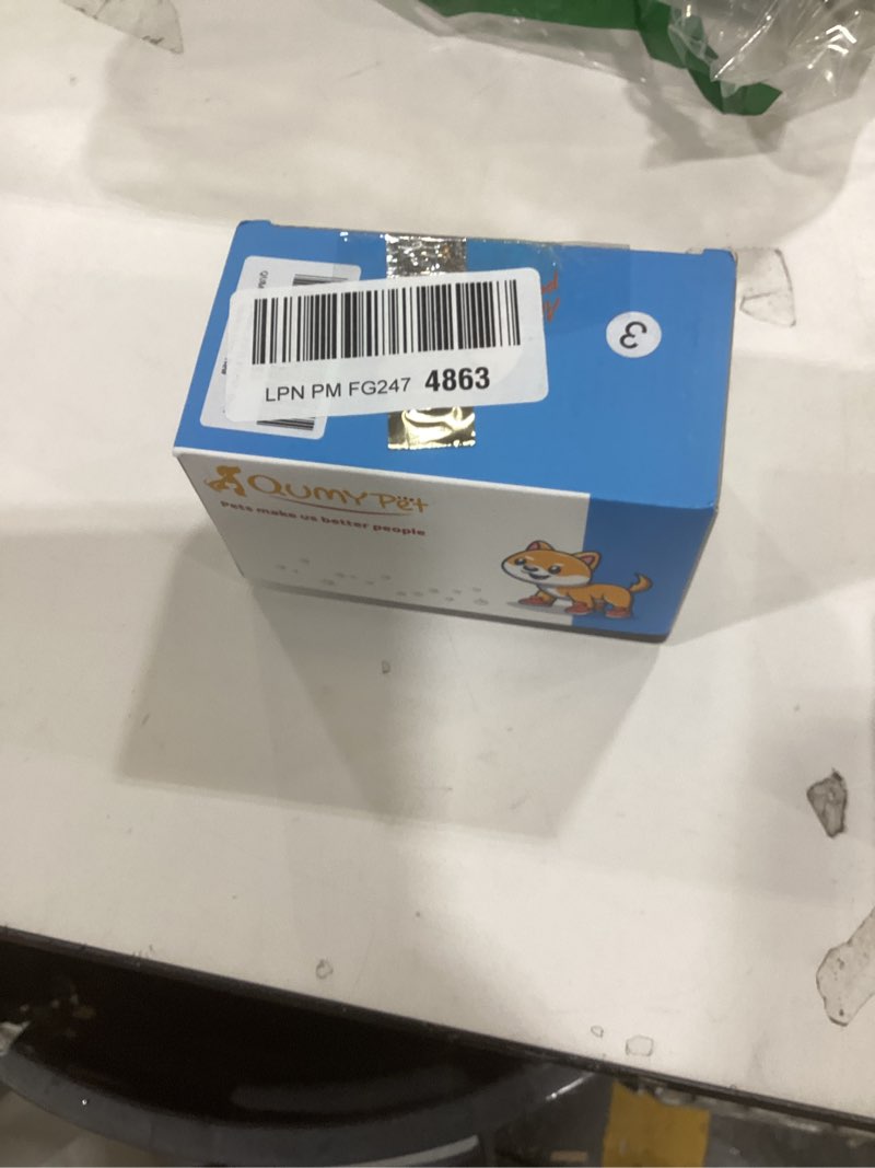 Condition photo showing New/Like New for QUMY Dog Shoes for Large Dogs, Medium Dog Boots & Paw Protectors for Winter Snowy Day, Summer Hot Pavement, Water-Resistant in Rainy Weather, Outdoor Walking, Indoor Hardfloors Skid-Resistant Sole Black Size 3: 2.0''x2.5''(W*L) (Pack of 4)