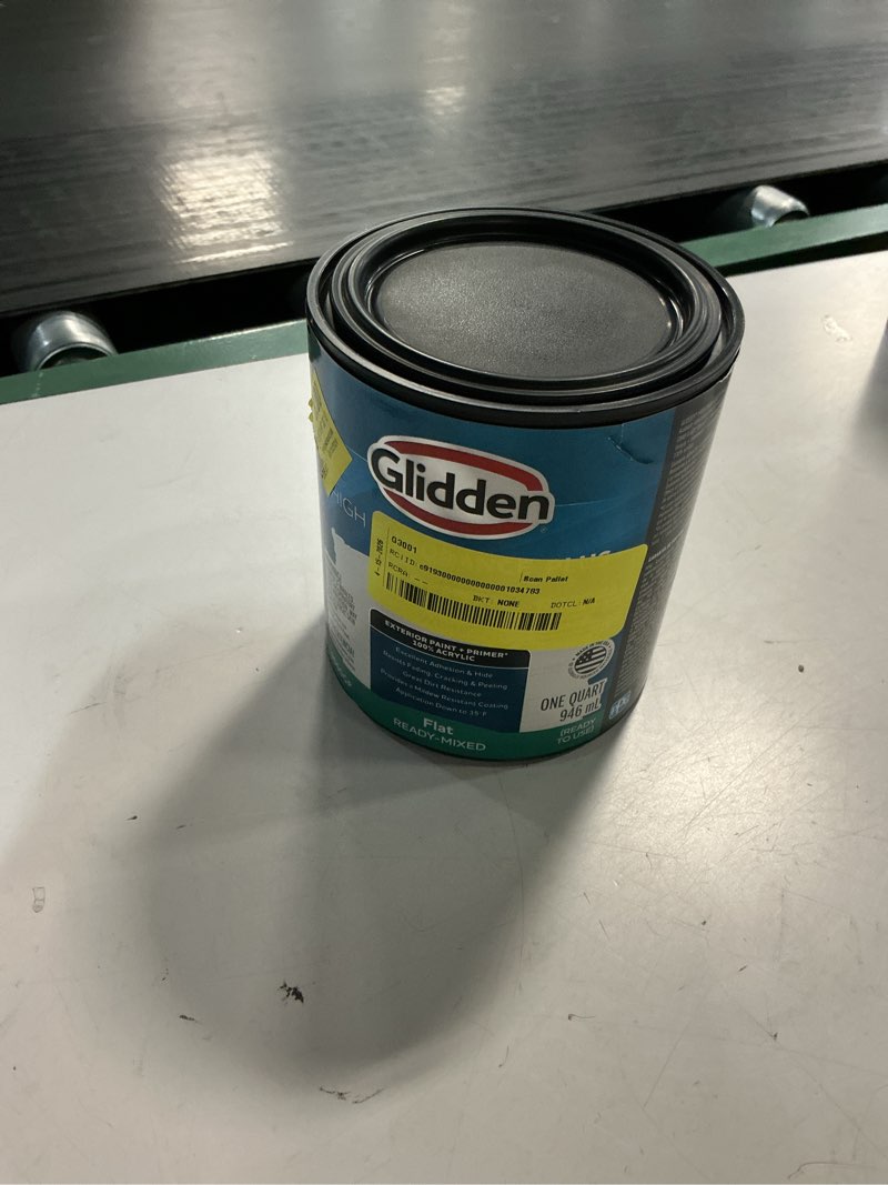 Condition photo showing New/Like New for glidden hep grab-n-go exterior paint + primer all-in-one  white  flat  1 quart