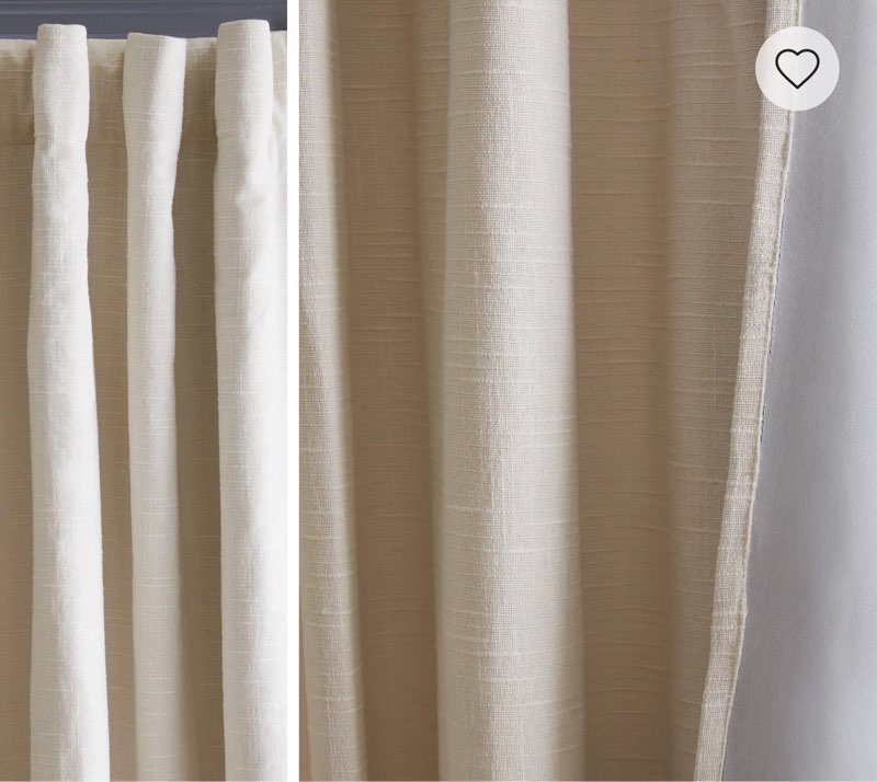 quince cotton slub room darkening curtain ( 1 panel 48’*84 inch) 