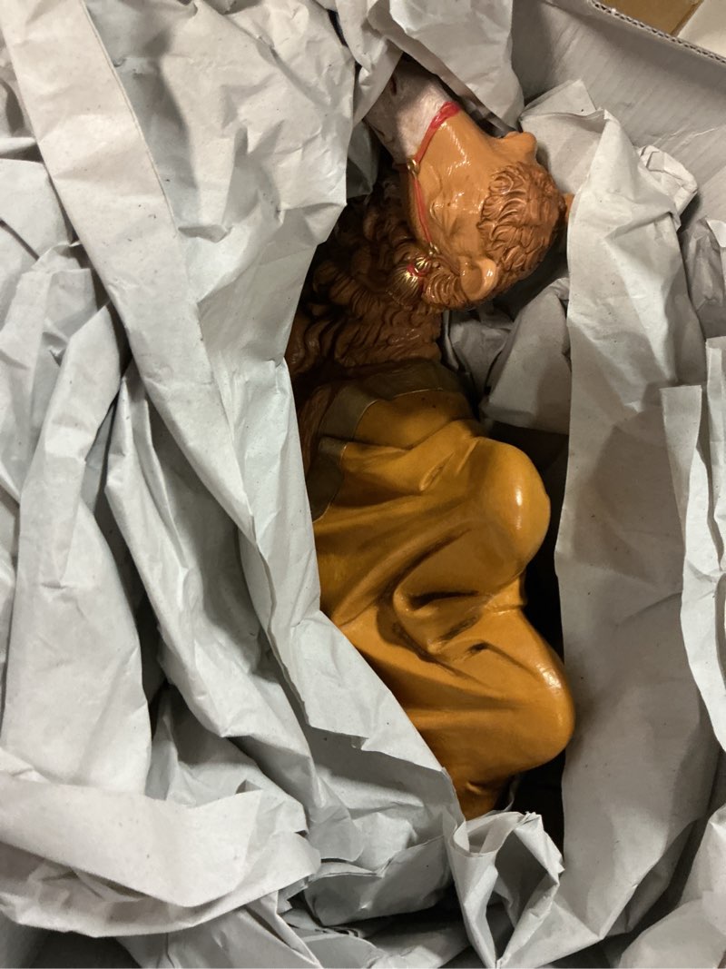 Condition photo showing Good Condition for fontanini by roman, seated camel, 12" collection, nativity figure, made in italy
