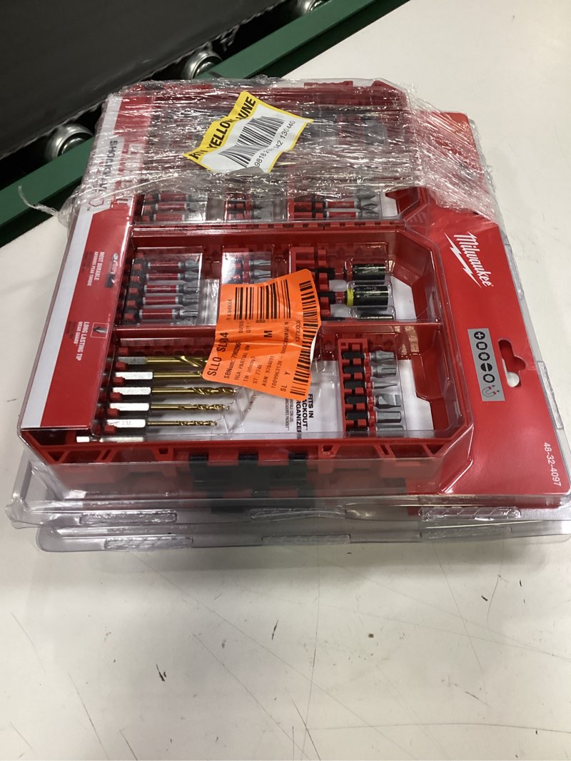 Condition photo showing Good Condition for shockwave impact duty alloy steel drill and drive bit set with packout accessory case (60-piece)