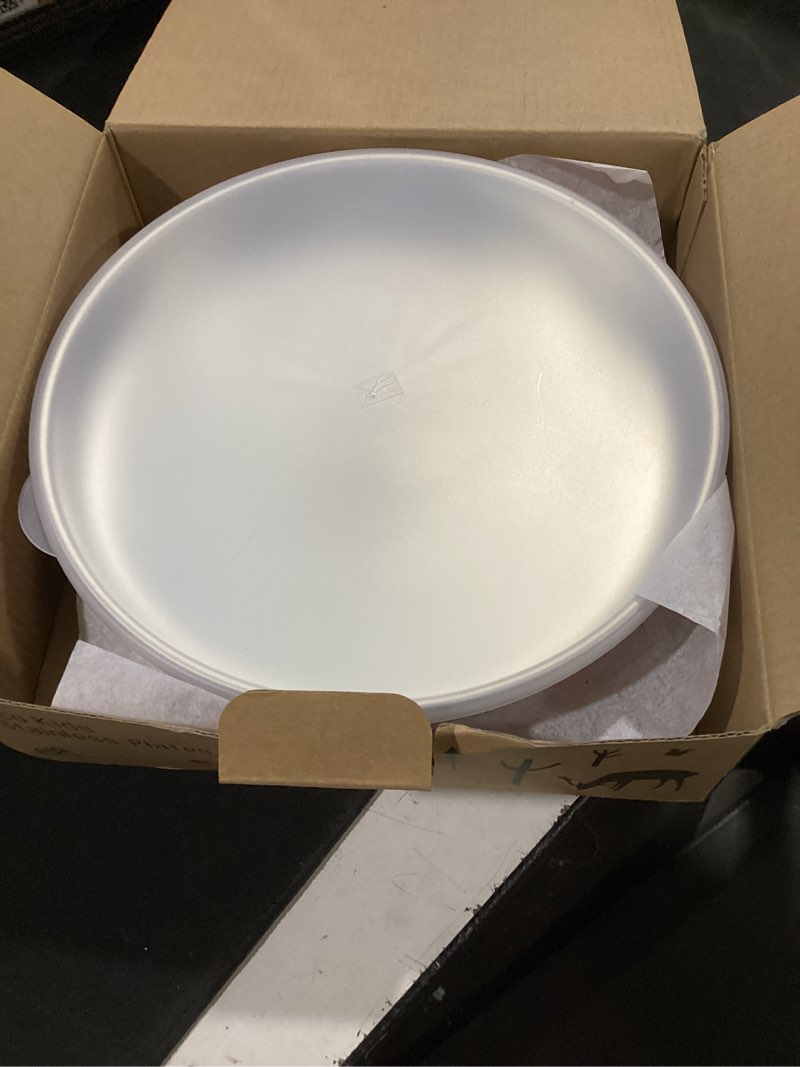 Condition photo showing Good Condition for elk and friends 7.8” stainless steel non divided plates with silicone sleeve + storage lid | baby, toddler, kids | dishwasher safe | dinner & snack plates | 2 pack blush/lilac