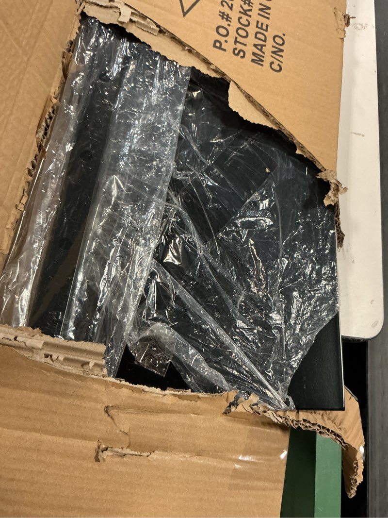 Condition photo showing As Is for SSWBasics Adjustable Black Costumer Stand – Single Arm Clothes Rack - Retail Clothing and Garment Display Stand – Ideal For Showcasing Hanging Items In Thrift Shops, Boutiques and Retail Stores