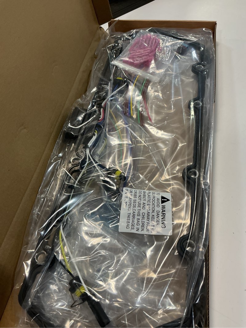 Condition photo showing New/Like New for compatible with powerstroke diesel valve cover gasket with injector glow plug harness ford truck 7.3l 1998 1999 2000 2001 2002 2003, oem f81z-6584-aa, f81z-9d930-ab, 615-201