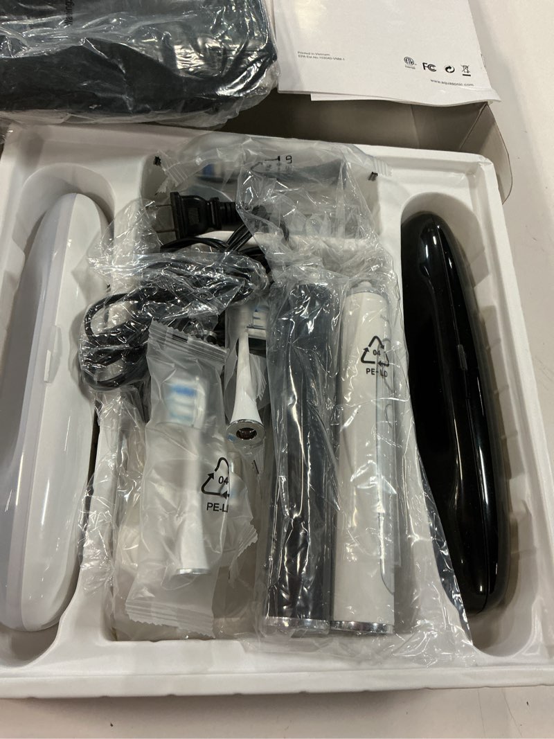 Condition photo showing Good Condition for Aquasonic Duo Series PRO UV - ADA Accepted Electric Toothbrushes with UV Sanitizer - Inductive Charging Base - 5 Modes with Smart Timers - 10 Proflex Brush Heads & 2 Travel Cases 1 Count (Pack of 2) PROw/UV