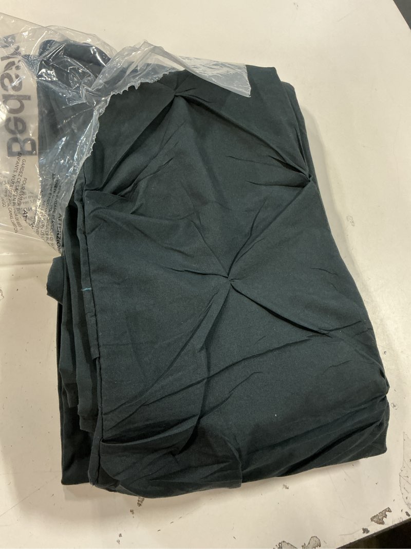 Condition photo showing As Is for  ( incomplete ) Bedsure Twin XL Comforter Set - Extra Long 5 Pieces Dorm Bedding Sets, GentleSoft™ Pinch Pleat Black Bed in a Bag with Pintuck Comforters, Sheets, Pillowcase & Sham Twin XL 04 - Black
