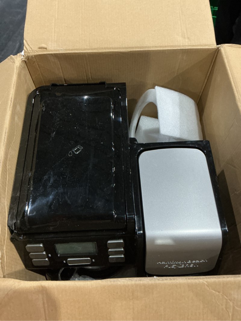 Condition photo showing As Is for hamilton beach flexbrew trio 2-way coffee maker, compatible with k-cup pods or grounds, combo, single serve & full 12c pot, black - fast brewing (49902)
