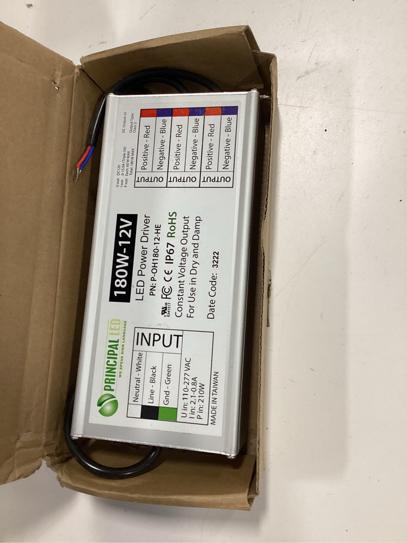 Condition photo showing Good Condition for P-OH180-12-HE Principal Sloan Constant Voltage 3-Channel LED Power Supply - 180W (60Wx3) 12V