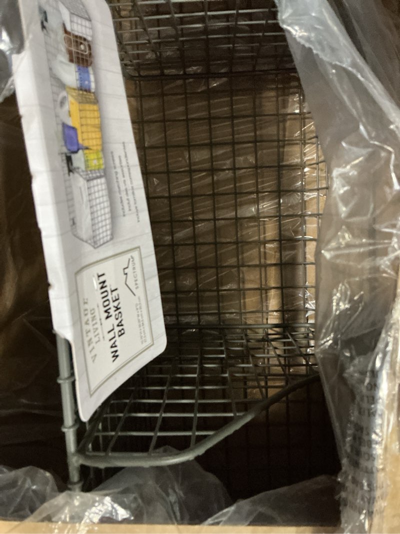 Condition photo showing Good Condition for vintage living living wall mount storage basket