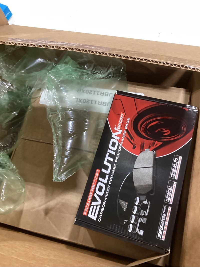 Condition photo showing New/Like New for power stop crk1714 coated brake rotor & ceramic brake pads- front
