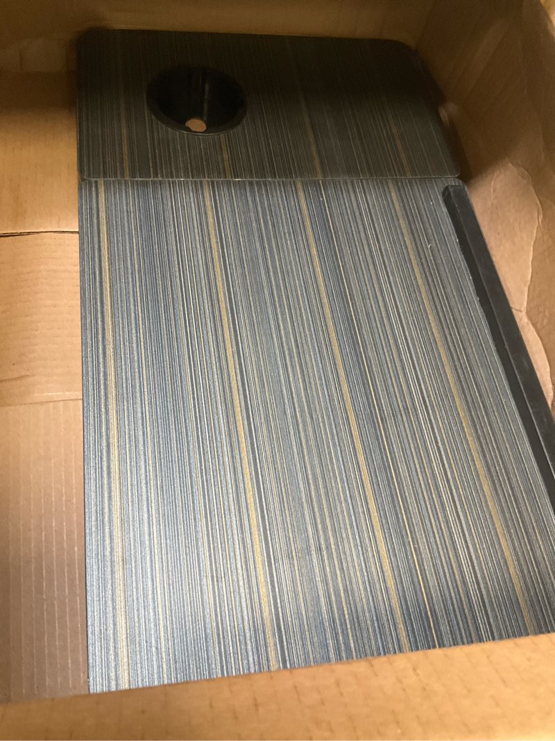 Condition photo showing As Is for Laptop Desk for Bed or Couch, Lap Desk, Woking in Bed Desk, Home Office Desks, Breakfast Tray, Desk with Cup Holder, Watching Movies in Bed, Laptop Stand for Bed, Fordable Legs Desk (Black)