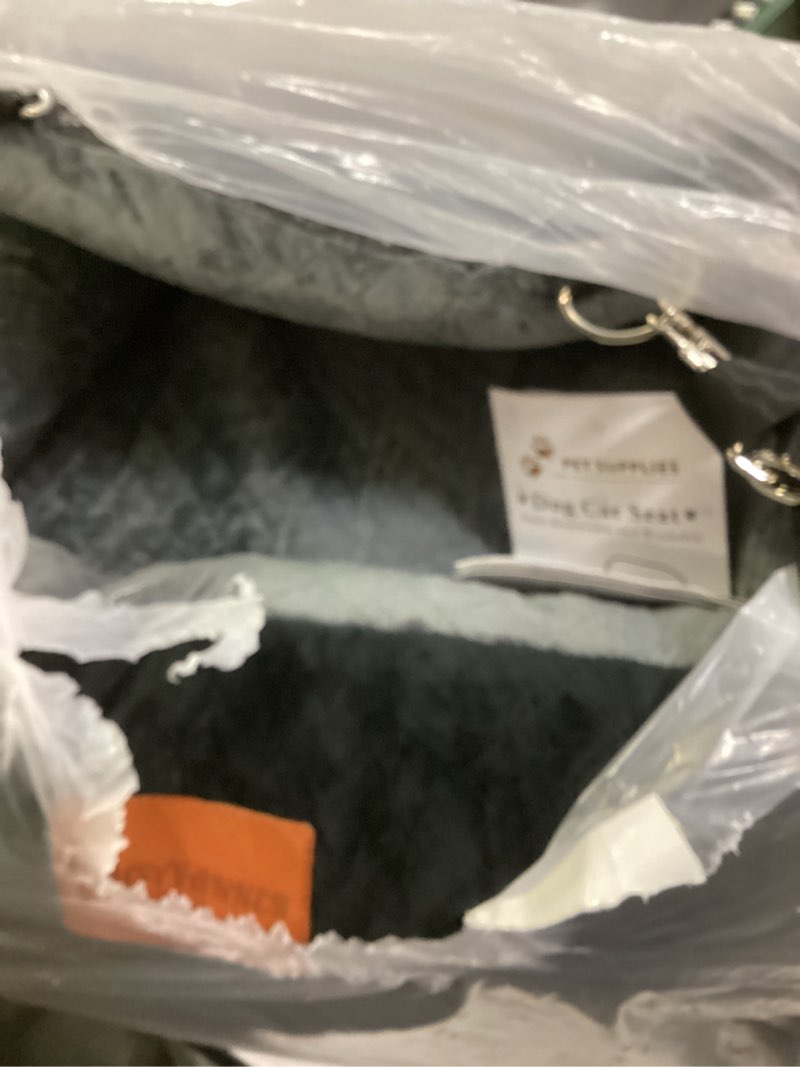 Condition photo showing Good Condition for Dog Booster Car Seat for Small/Medium Dogs up to 35 lbs,Interior 7 Inches Elevated Pet Car Seat,Ultra Soft Fabric and Memory Foam Car Dog Seat,Safety,Comfy,Fully Detachable Washable(H-Black/Grey) blagre