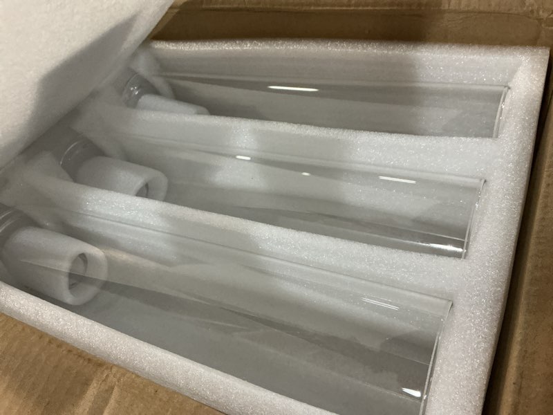 Condition photo showing New/Like New for VOHO Hurricane Candlestick Holders Set of 6, Clear Glass Hurricane Candle Holder for Centerpiece Table Decorations, Bottomless Hurricane Glass & Candle Sticks Holder Decor for Wedding, Birthday, Party Clear 6