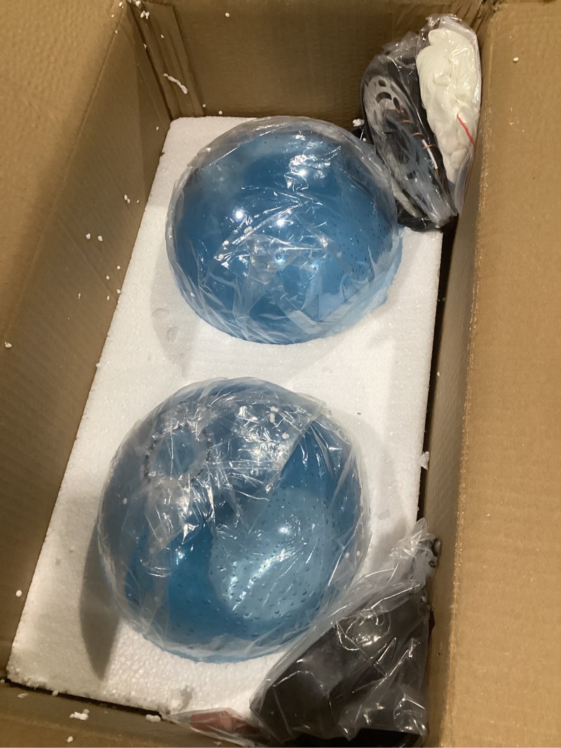 Condition photo showing Good Condition for blue pendant lights kitchen island lighting modern globe hand blown glass pendant light ceiling hanging light fixtures for kitchen island bedroom living dining room light fixture,7.8in 2pack 7.8 inch-2pack