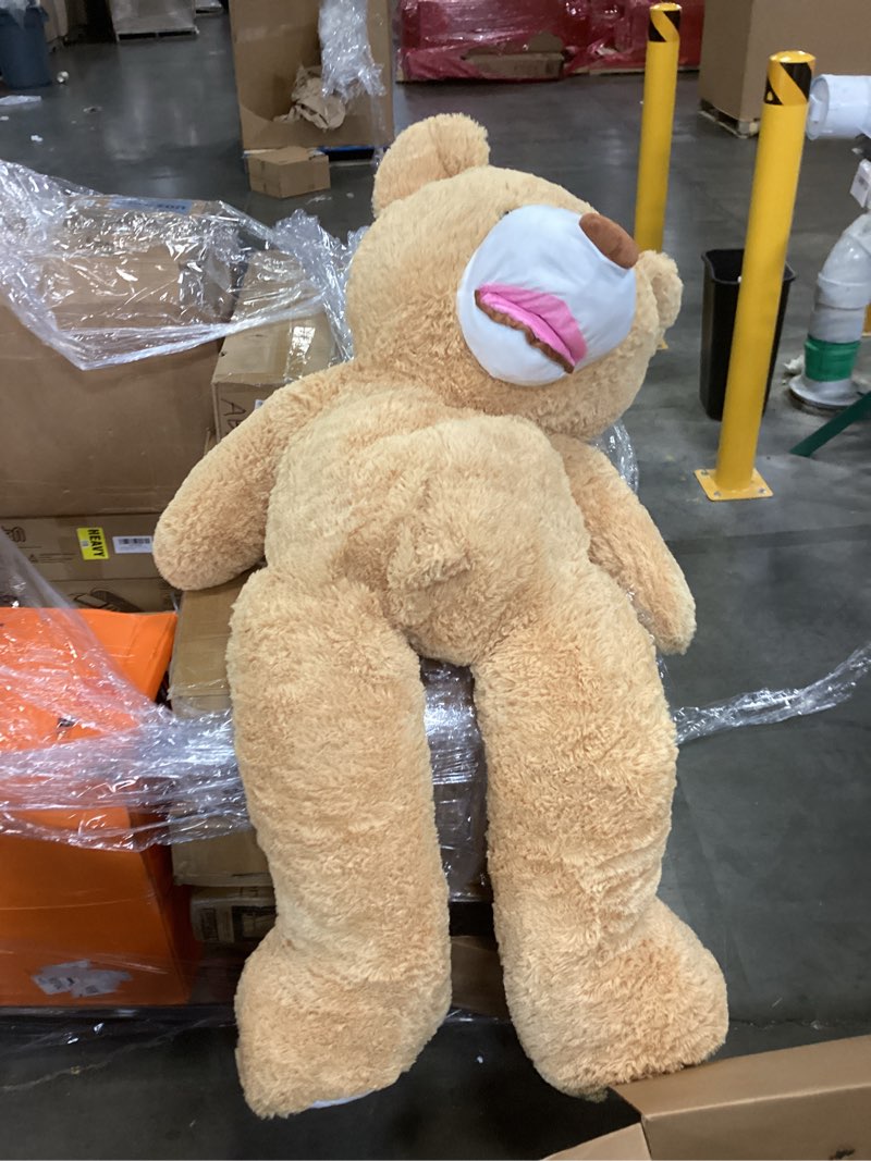 Condition photo showing Good Condition for 50 inch Giant Teddy Bears Stuffed Animal Plush Toy with Footprints Big Toys, Light Brown LB-125cm/50inch