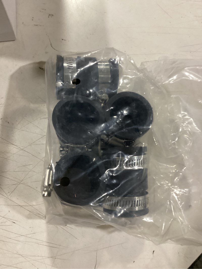 Condition photo showing Good Condition for pangda 5 pcs flexible tpe coupling with stainless steel clamps for plastic and copper plumbing connections, high temperature resistant material, black (1 inch) 5 1 inch