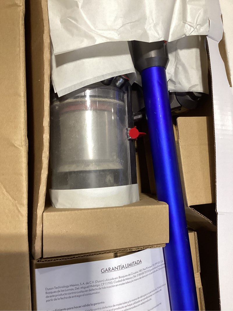Condition photo showing As Is for dyson v11 cordless stick vacuum, large, nickel/blue