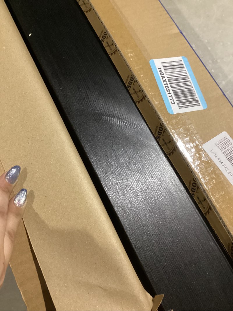 Condition photo showing Good Condition for BGMG Wood Floating Shelves 36 inch Long,Wide Rustic Wooden Wall Shelves for Bathroom Living Room Bedroom Kitchen Farmhouse Set of 2-36x6.7x1.25 inch-Black Black 36 inch