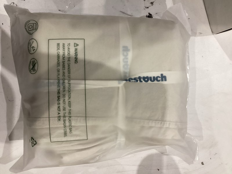 Condition photo showing New/Like New for BESTOUCH Duvet Cover Set 100% Washed Cotton Linen Feel Super Soft Comfortable Chic Lightweight 3 PCs Home Bedding Set Solid Almond Milk Grey Full/Double Almond Milk Grey (No Comforter) Full (80" x 90")