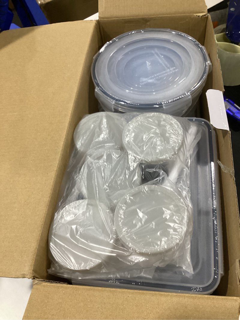 Condition photo showing Good Condition for 50 pcs food storage containers with lids (25 containers & 25 lids) - reusable plastic food containers for kitchen storage and organization bpa-free leakproof meal prep container with labels & pen 25 pack