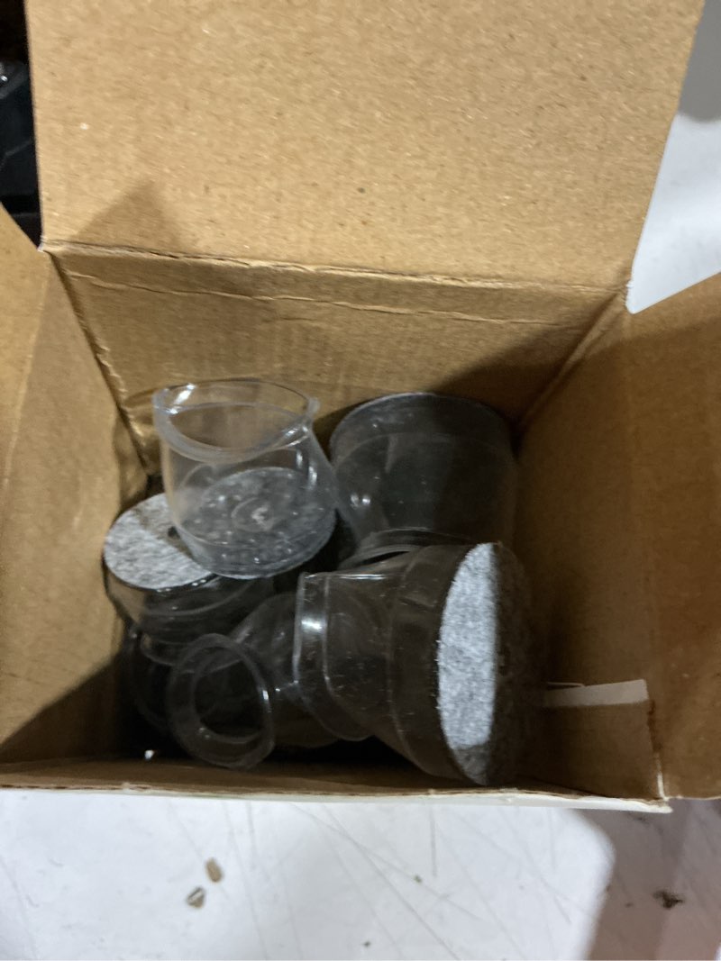 Condition photo showing As Is for 32 pcs chair leg floor protectors - oasmu silicone felt pads, scratch-proof & noise-free, easy smooth moving, small size (fits round chair legs: 15/16" to 1-5/16" diameter)? universal small clear-32pcs