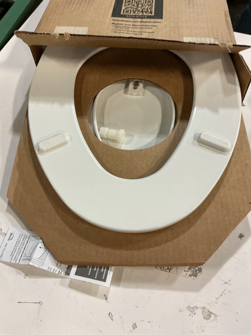 Condition photo showing Good Condition for mayfair nextstep2 toilet seat with toddler potty training seat built-in, slow close, easy clean, magnetic removable kids seat, made in usa, elongated, white