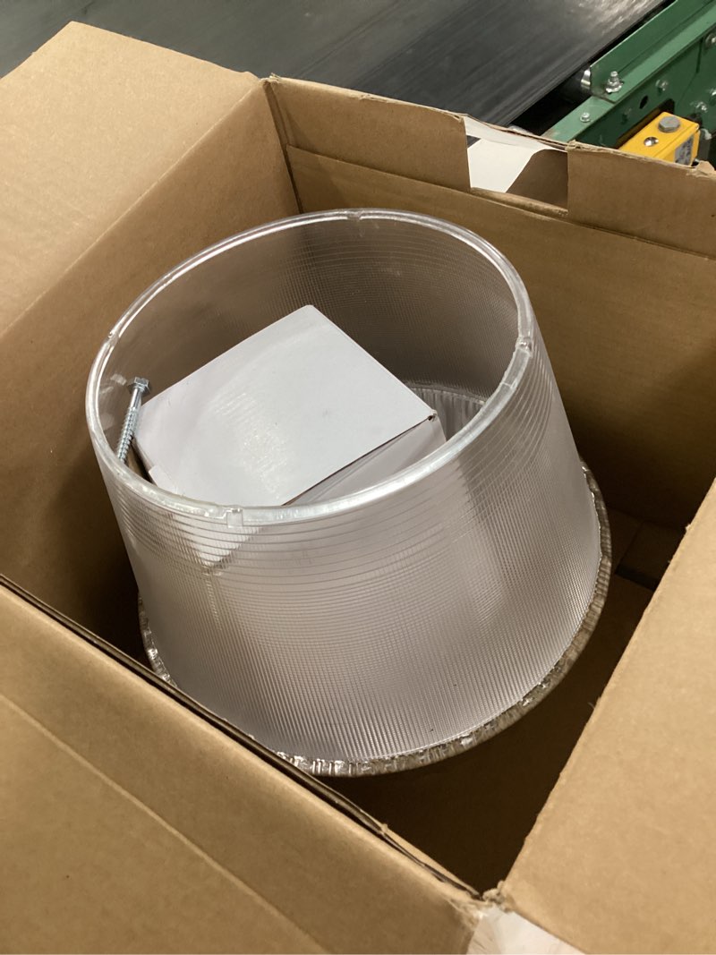 Condition photo showing As Is for oals10 35-watt led silver dusk to dawn area light