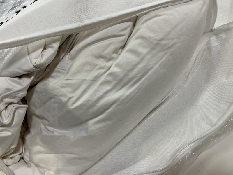 Condition photo showing As Is for premium down duvet insert, king/cal king, down