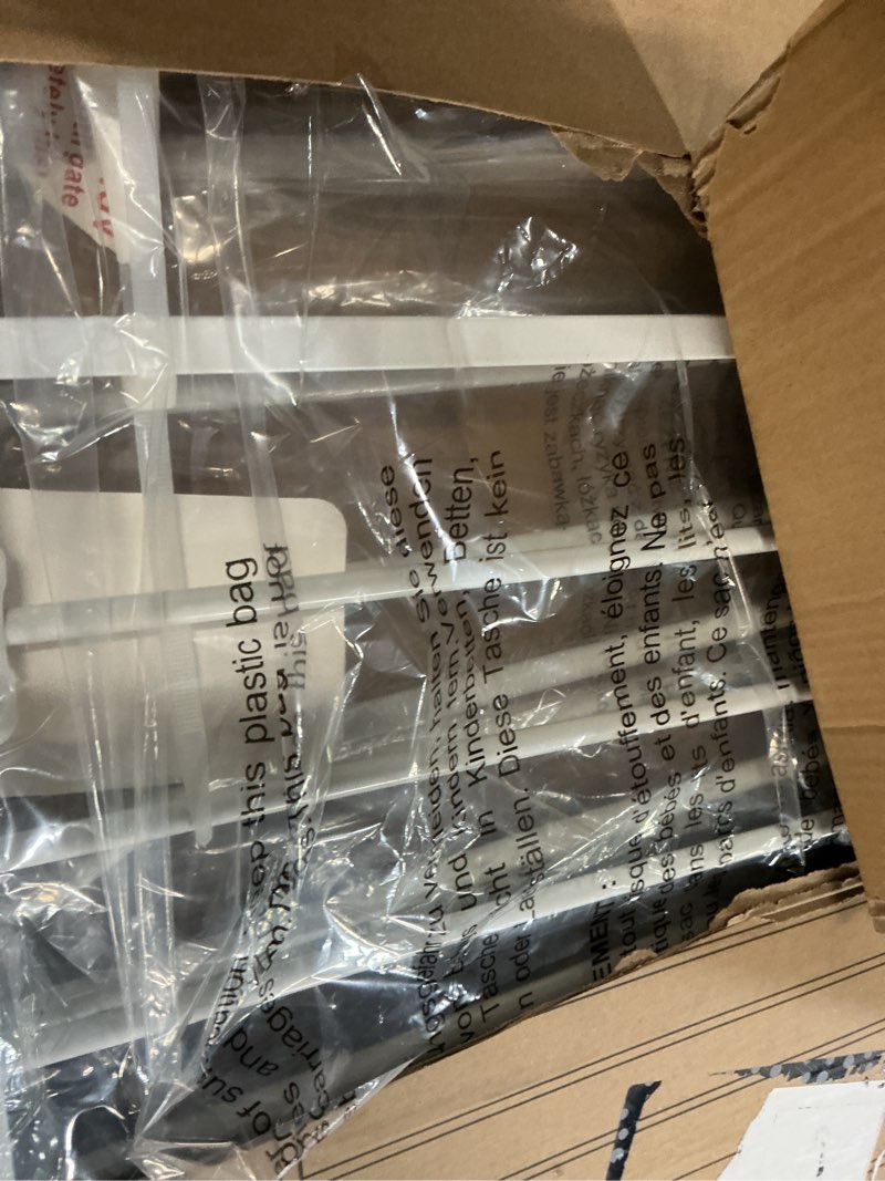 Condition photo showing Good Condition for allaibb extra wide pressure mount baby gate auto close white metal child dog pet safety gates with walk through for stairs,doorways,kitchen and living room suit for 57.48-62.20inch white 57.48-62.20"/146-158cm