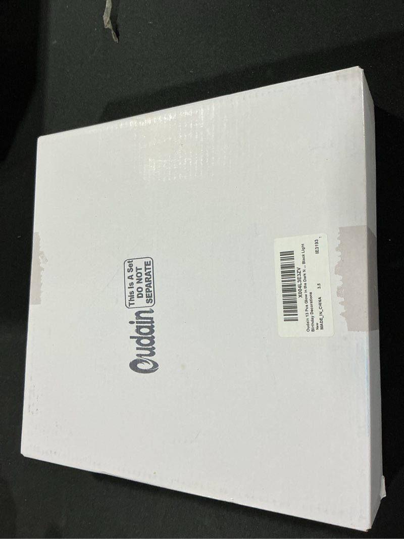 Condition photo showing New/Like New for Oudain 13 Pcs 54 x 108 Inch Neon Tablecloths and 12 Rolls 16.4 ft Fluorescent Glow in The Dark Tape Neon Gaffer Tapes for Black Light Birthday Decorations 80s 90s Glow Party Favors