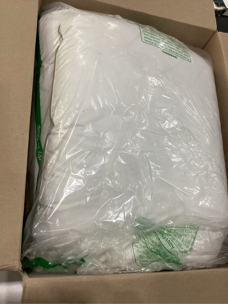 Condition photo showing Good Condition for puredown® Made in USA Soft Fluffy Medium Firm Hotel Pillow, 100% Cotton Cover, Luxury Bed Pillows Queen Size Set of 2 for Back, Stomach or Side Sleeper. Brown Queen (Pack of 2)