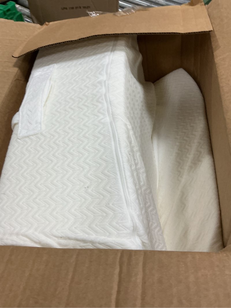 Condition photo showing As Is for vekkia 2-pack adjustable wedge pillow for sleep apnea & back pain, memory foam triangle pillow for acid reflux, gerd, snoring, surgery recovery, leg elevation, 2 heights & softness options(10in) 24''x22''x10''