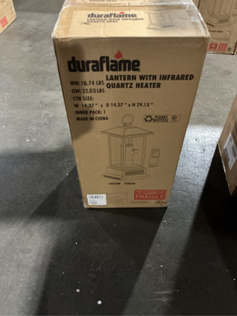 Condition photo showing Good Condition for Duraflame 28” Electric Lantern with Infrared Heat and Remote Control, CREAM
