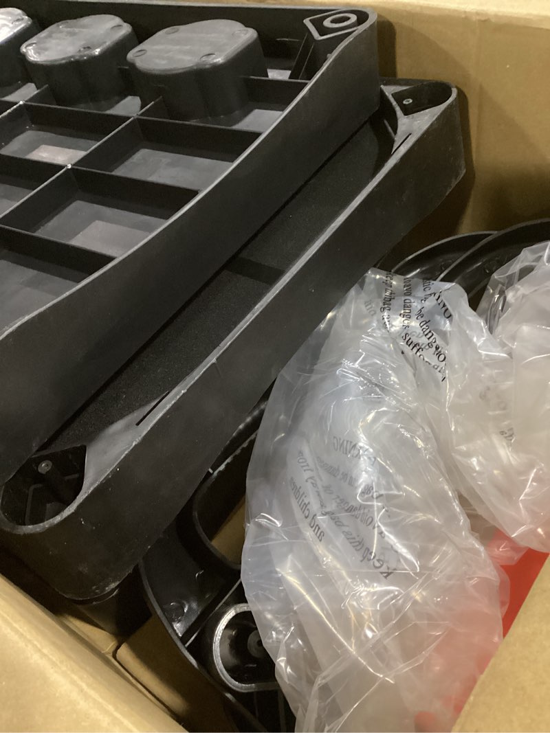 Condition photo showing New/Like New for 3 Tier Car Detailing Cart, Auto Detail Trolley with Wheels, Side Hanging Plate & Hooks, Detailing Tool Organizer for Mechanics & Detailers (Black)