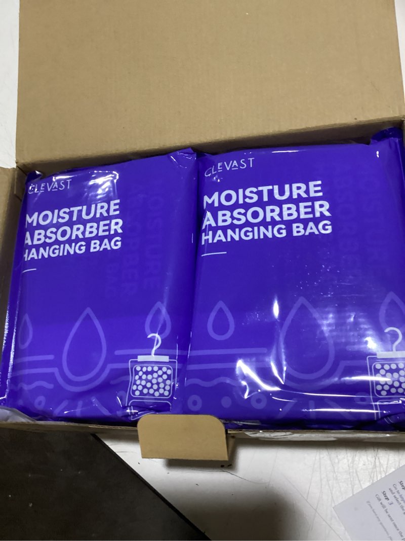 Condition photo showing Good Condition for clevast moisture absorbers packets - 15.2 oz, 6 pack, lemon fragrance big dehumidifier bags for closet, hanging humidity absorber in wardrobes, bedrooms, bathrooms lemon 15.2 oz